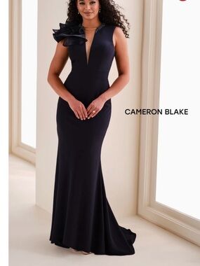 Cameron Blake . Dark Navy Mother of the bride 
Designer gown